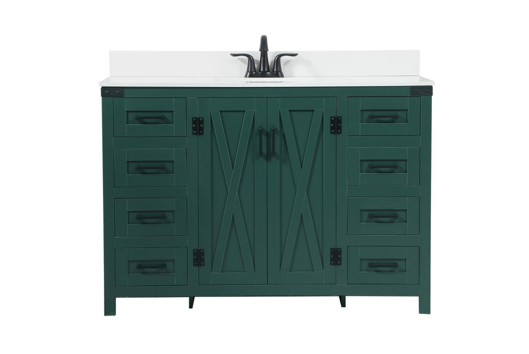 Grant Single Bathroom Vanity in Green - available from The Lighting Shoppe, trusted by Canadian homeowners