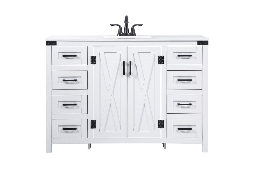 Grant Single Bathroom Vanity in White - available from The Lighting Shoppe, trusted by Canadian homeowners