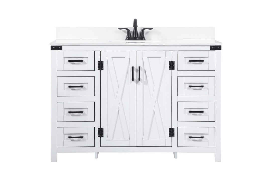 Grant Single Bathroom Vanity in White - available from The Lighting Shoppe, trusted by Canadian homeowners