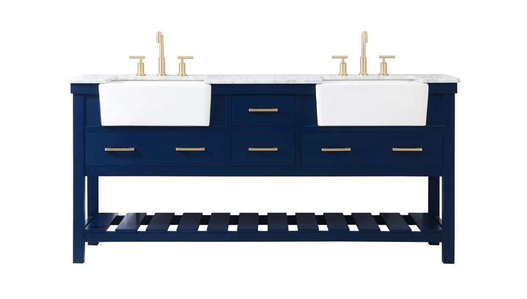 Elegant Lighting - VF60172DBL - Double Bathroom Vanity - Clement - blue
