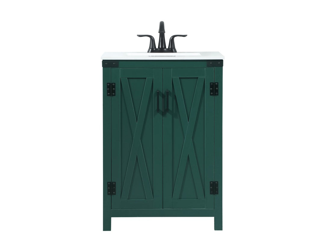 Grant Single Bathroom Vanity in Green - available from The Lighting Shoppe, trusted by Canadian homeowners