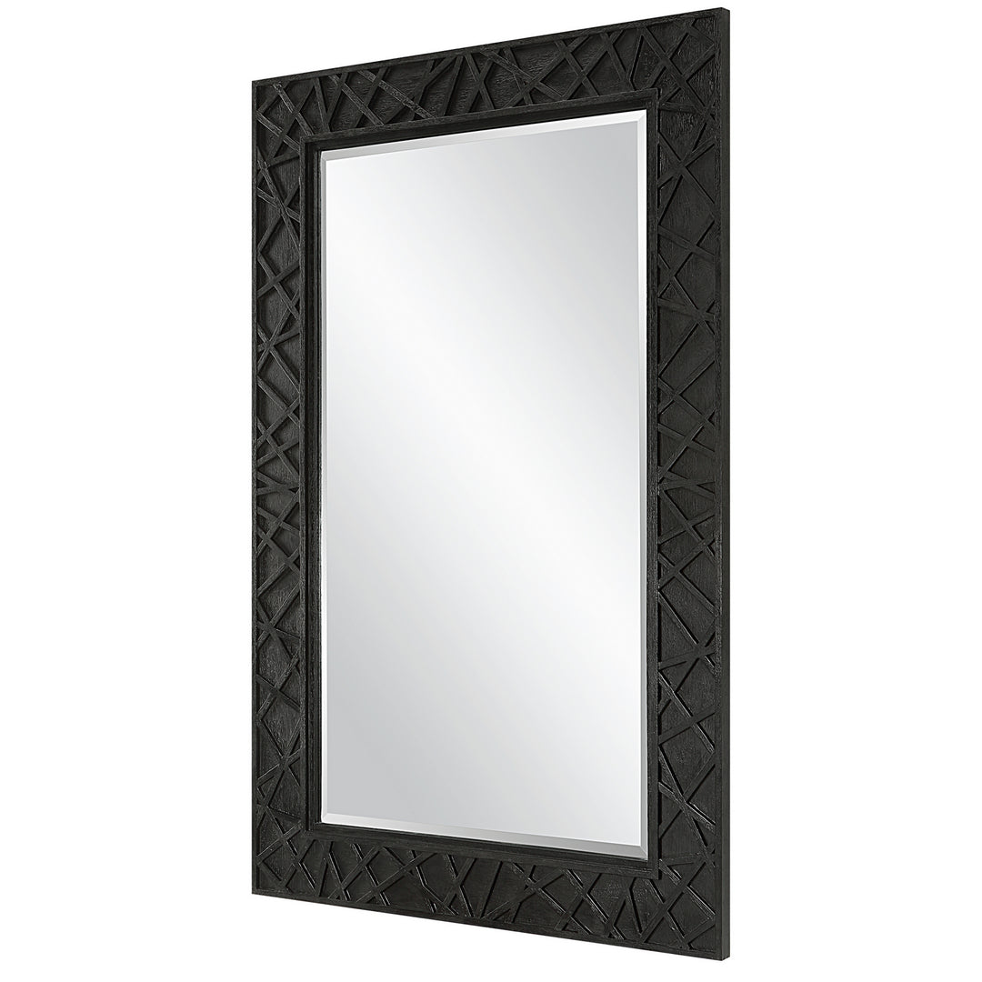 Everest Mirror in Satin Black - available from The Lighting Shoppe, trusted by Canadian homeowners