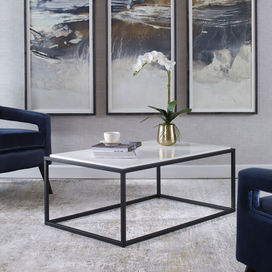 Vola Coffee Table in Satin Black Iron - available from The Lighting Shoppe, trusted by Canadian homeowners