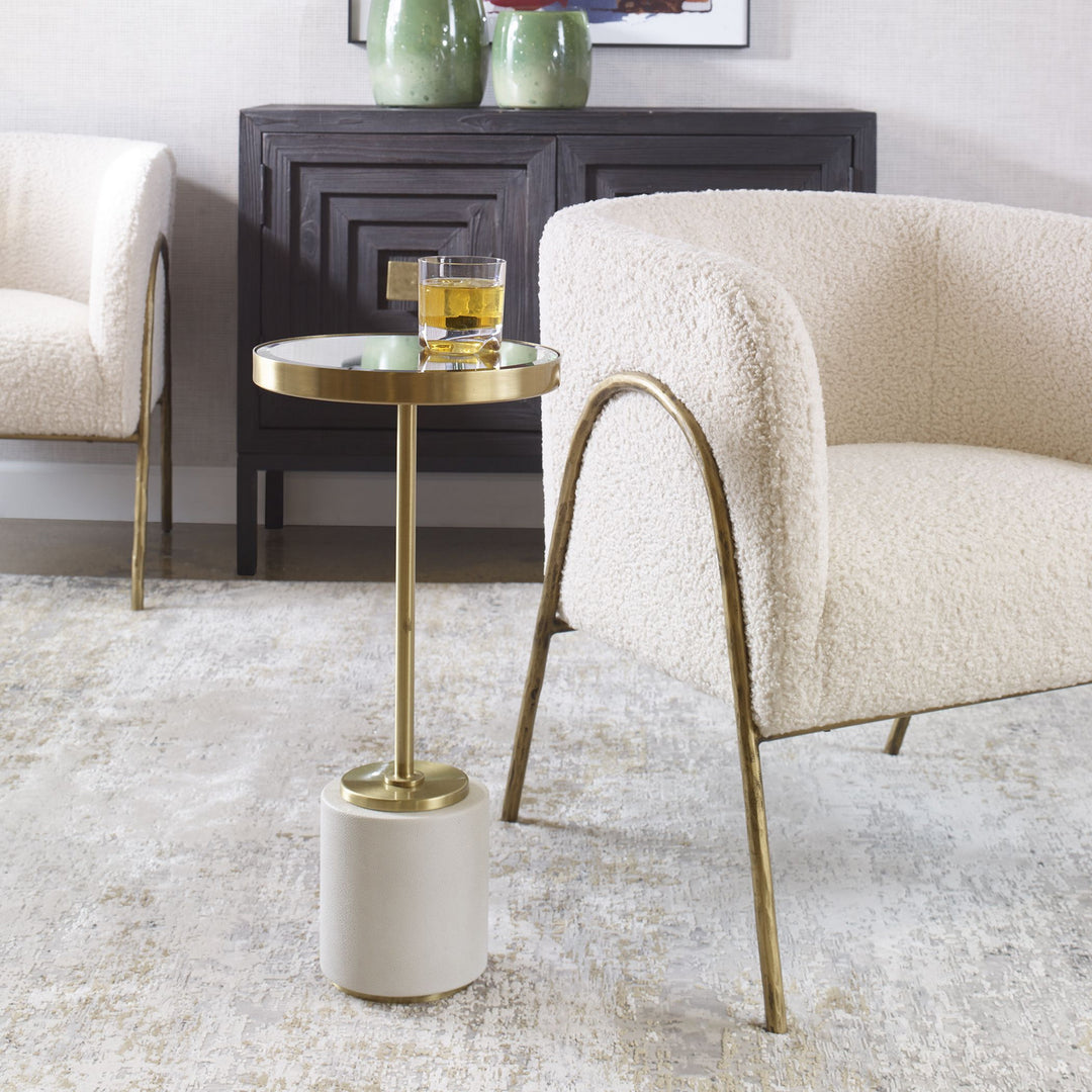 Laurier Drink Table in Brushed Brass - available from The Lighting Shoppe, trusted by Canadian homeowners