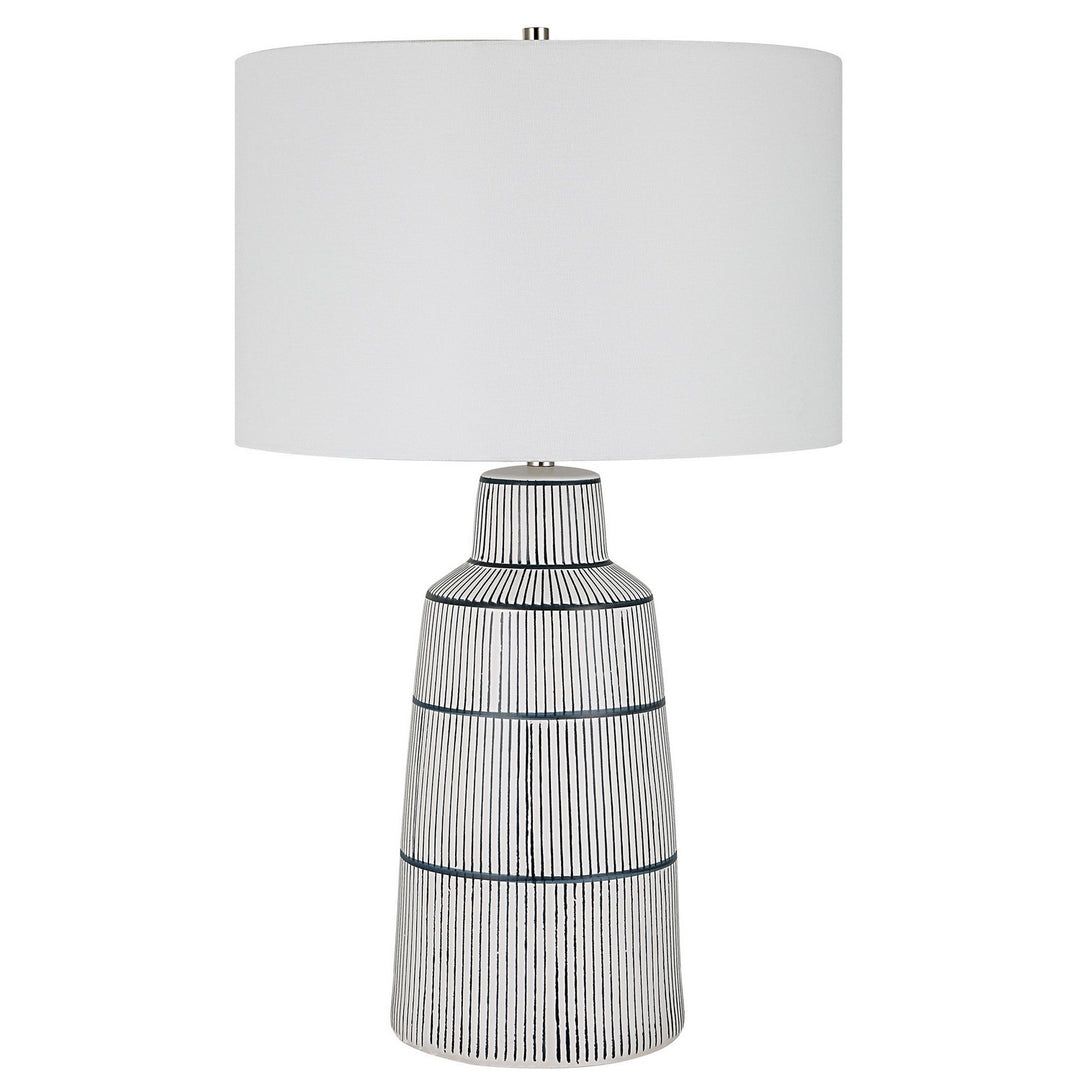 Breton One Light Table Lamp in Polished Nickel - available from The Lighting Shoppe, trusted by Canadian homeowners