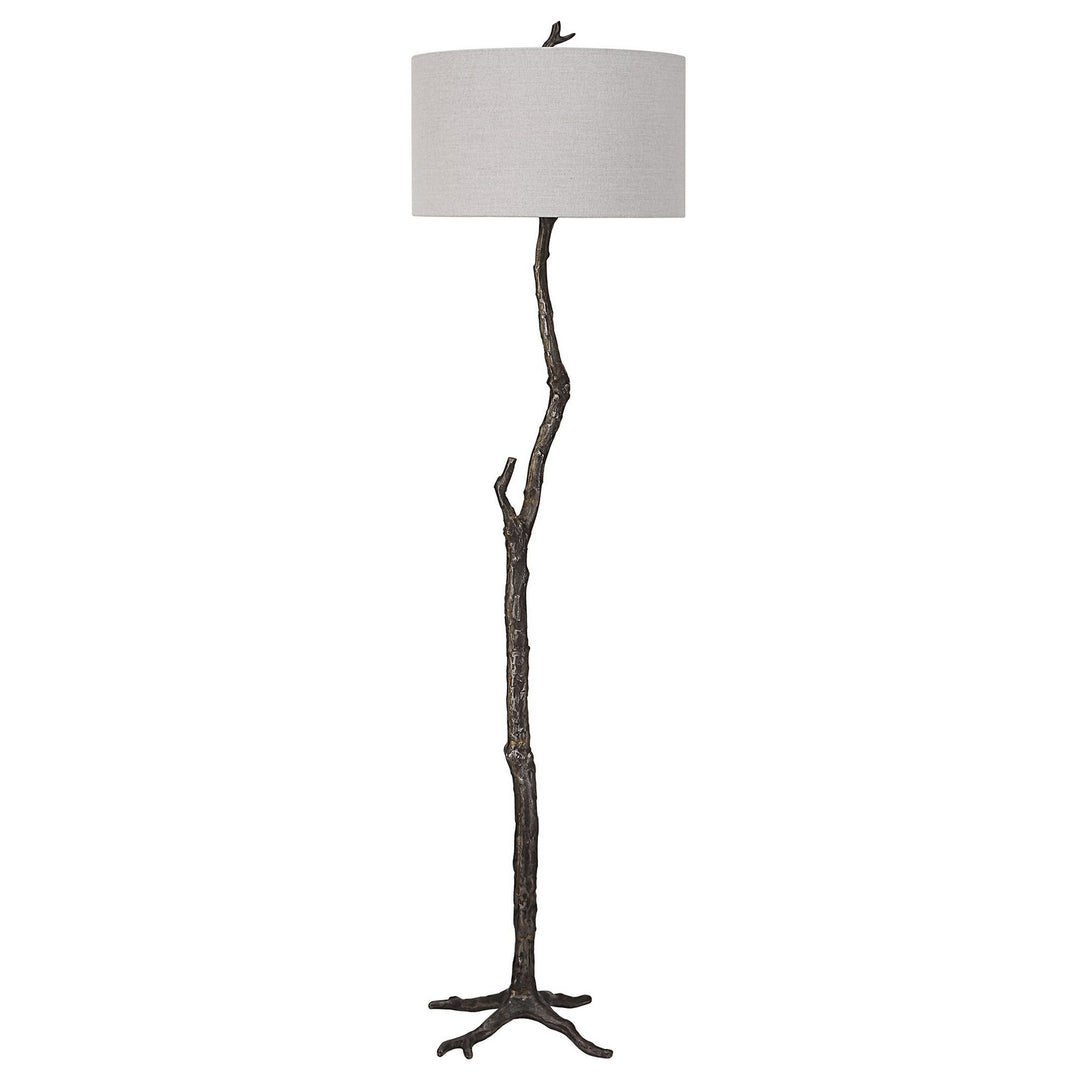 Spruce One Light Floor Lamp in Distressed Rustic Black - available from The Lighting Shoppe, trusted by Canadian homeowners