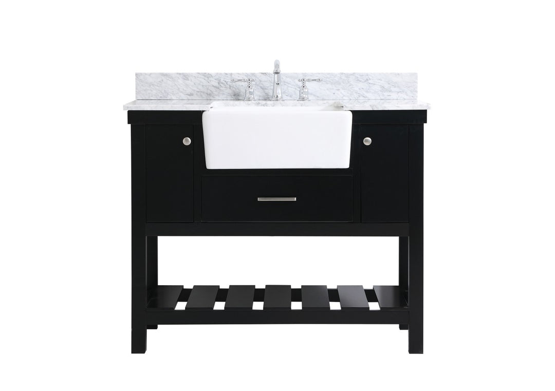 Elegant Lighting - VF60142BK-BS - Single Bathroom Vanity - Clement - black