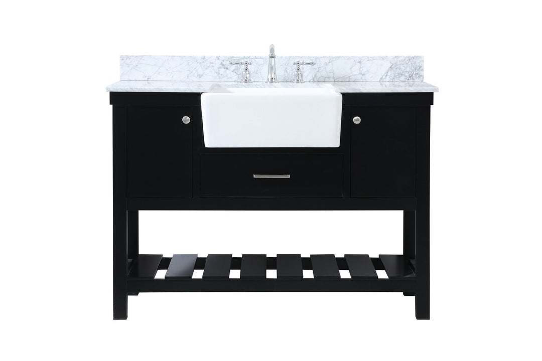 Elegant Lighting - VF60148BK-BS - Single Bathroom Vanity - Clement - black