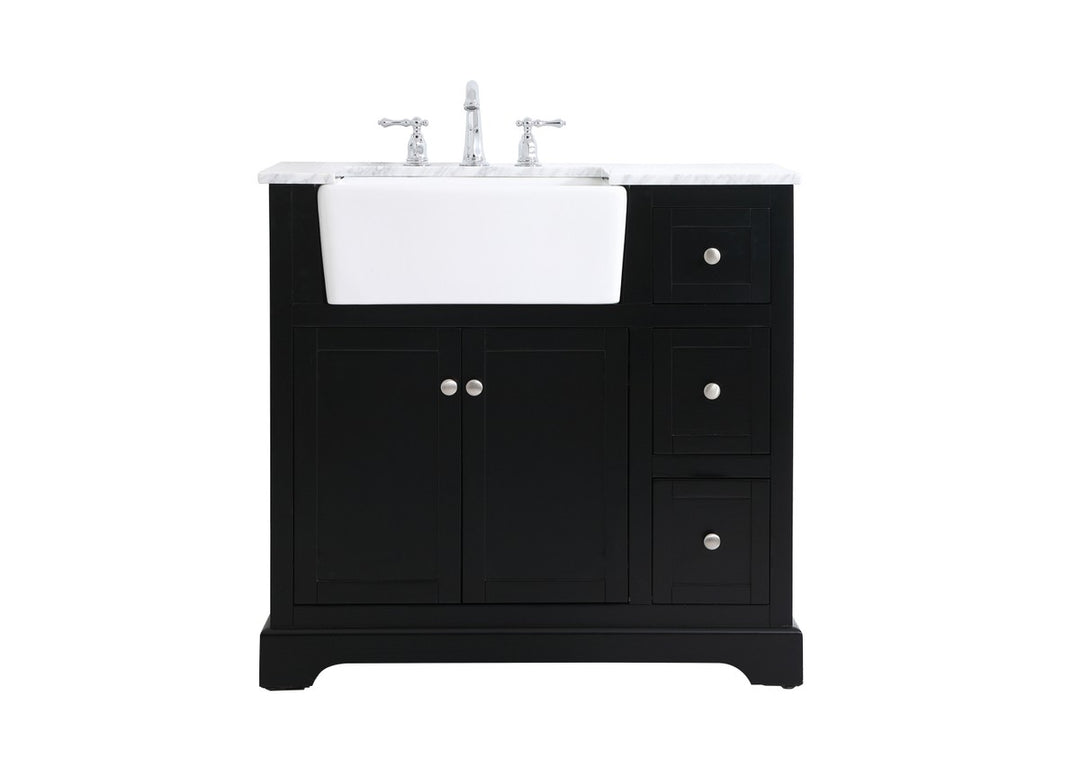 Elegant Lighting - VF60236BK - Single Bathroom Vanity - Franklin - black