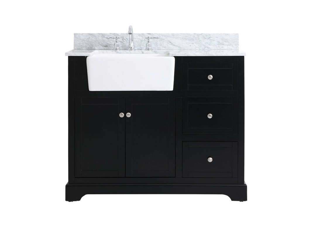 Elegant Lighting - VF60242BK-BS - Single Bathroom Vanity - Franklin - black