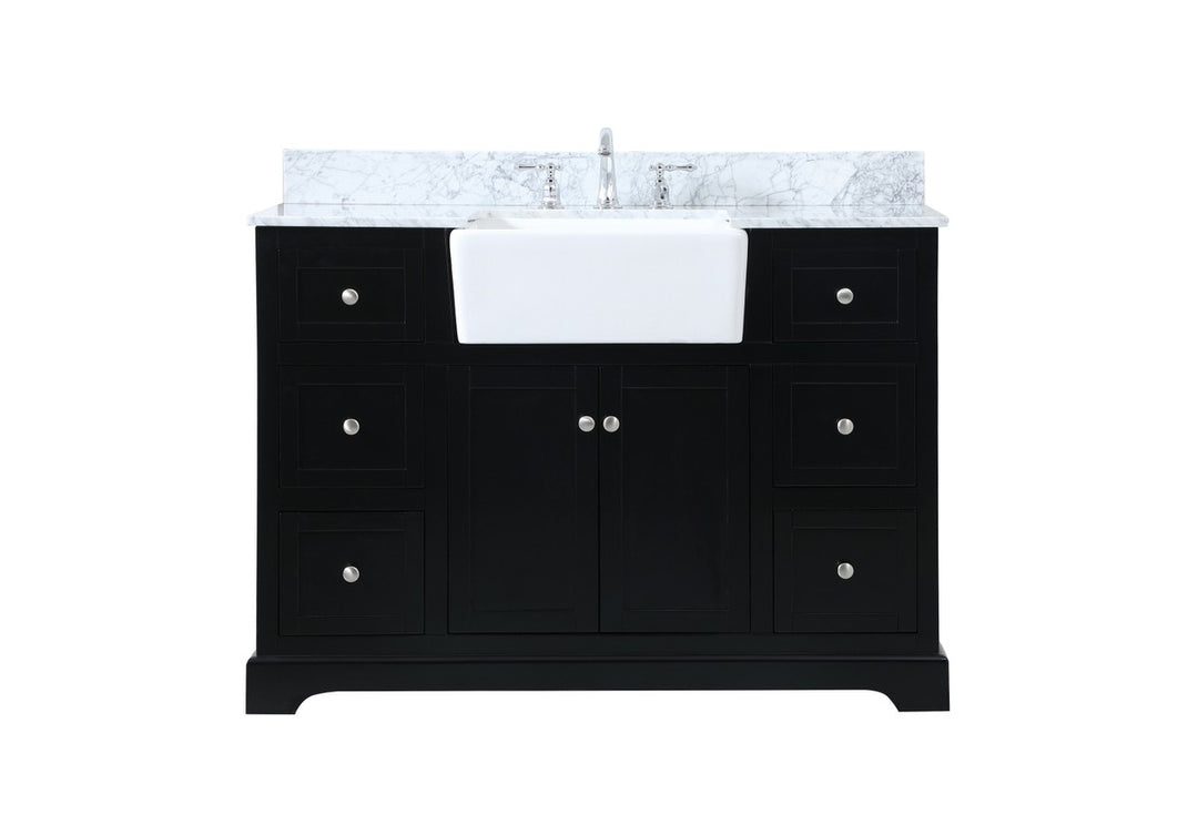 Elegant Lighting - VF60248BK-BS - Single Bathroom Vanity - Franklin - black