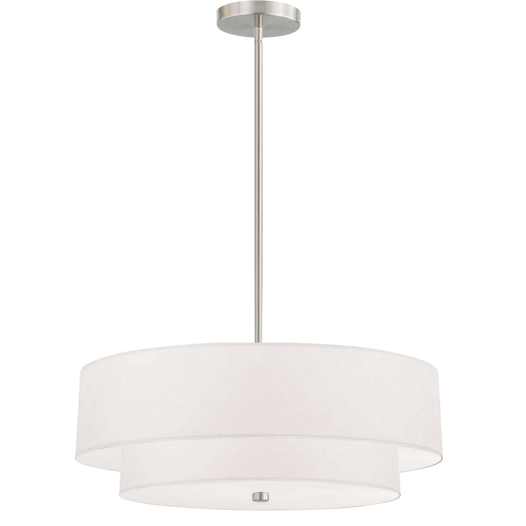 Everly Four Light Pendant in Satin Chrome - available from The Lighting Shoppe, trusted by Canadian homeowners