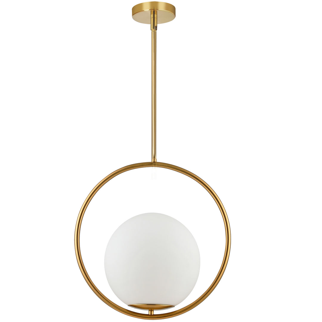 Adrienna One Light Pendant in Aged Brass - available from The Lighting Shoppe, trusted by Canadian homeowners