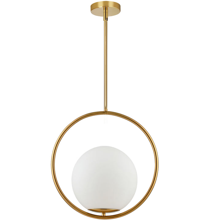 Adrienna One Light Pendant in Aged Brass - available from The Lighting Shoppe, trusted by Canadian homeowners