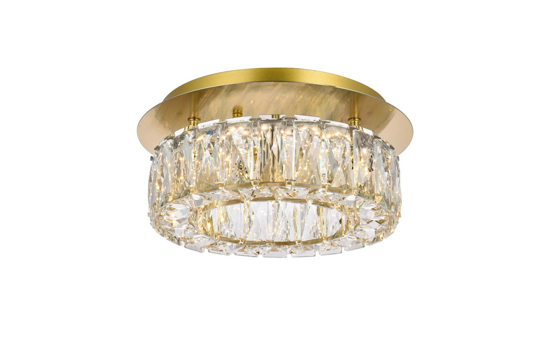 Monroe LED Flush Mount in Gold - available from The Lighting Shoppe, trusted by Canadian homeowners