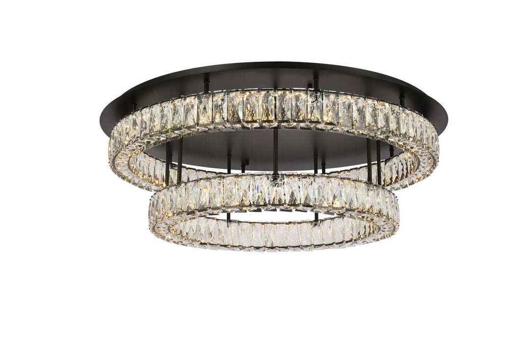 Monroe LED Flush Mount in Black - available from The Lighting Shoppe, trusted by Canadian homeowners