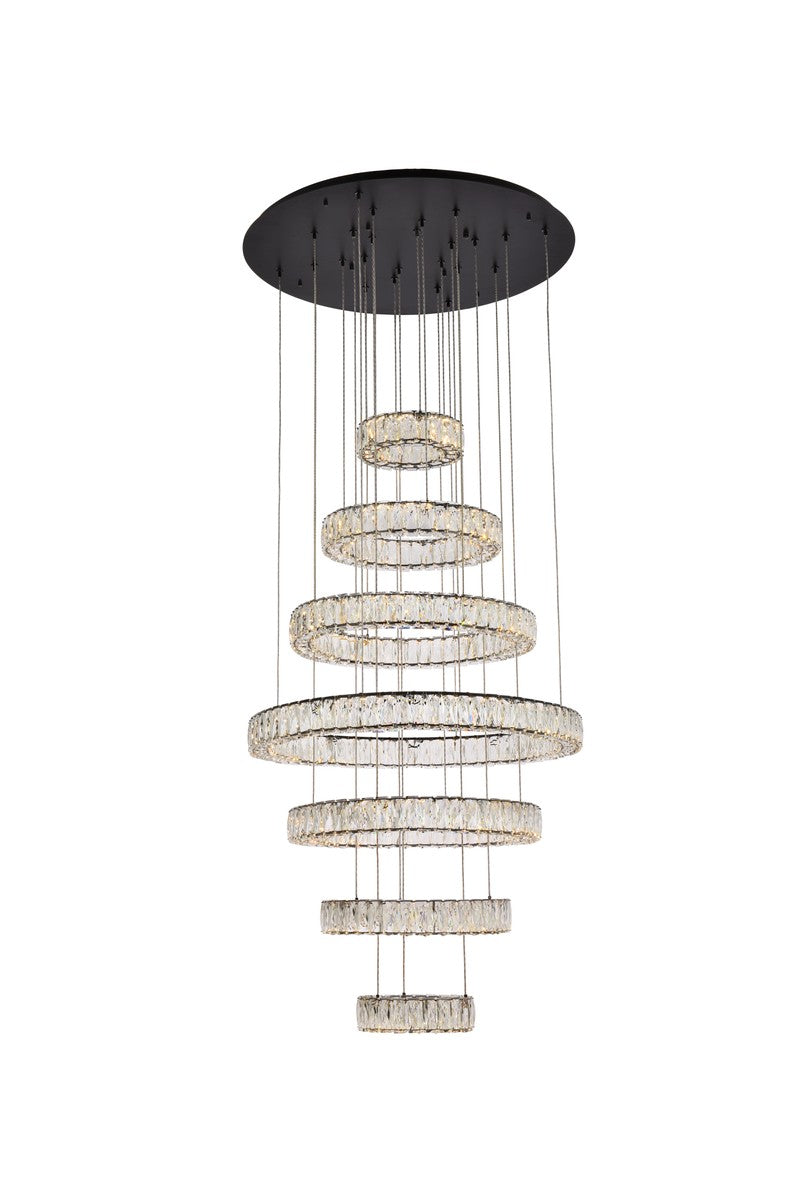 Monroe LED Chandelier in Black - available from The Lighting Shoppe, trusted by Canadian homeowners