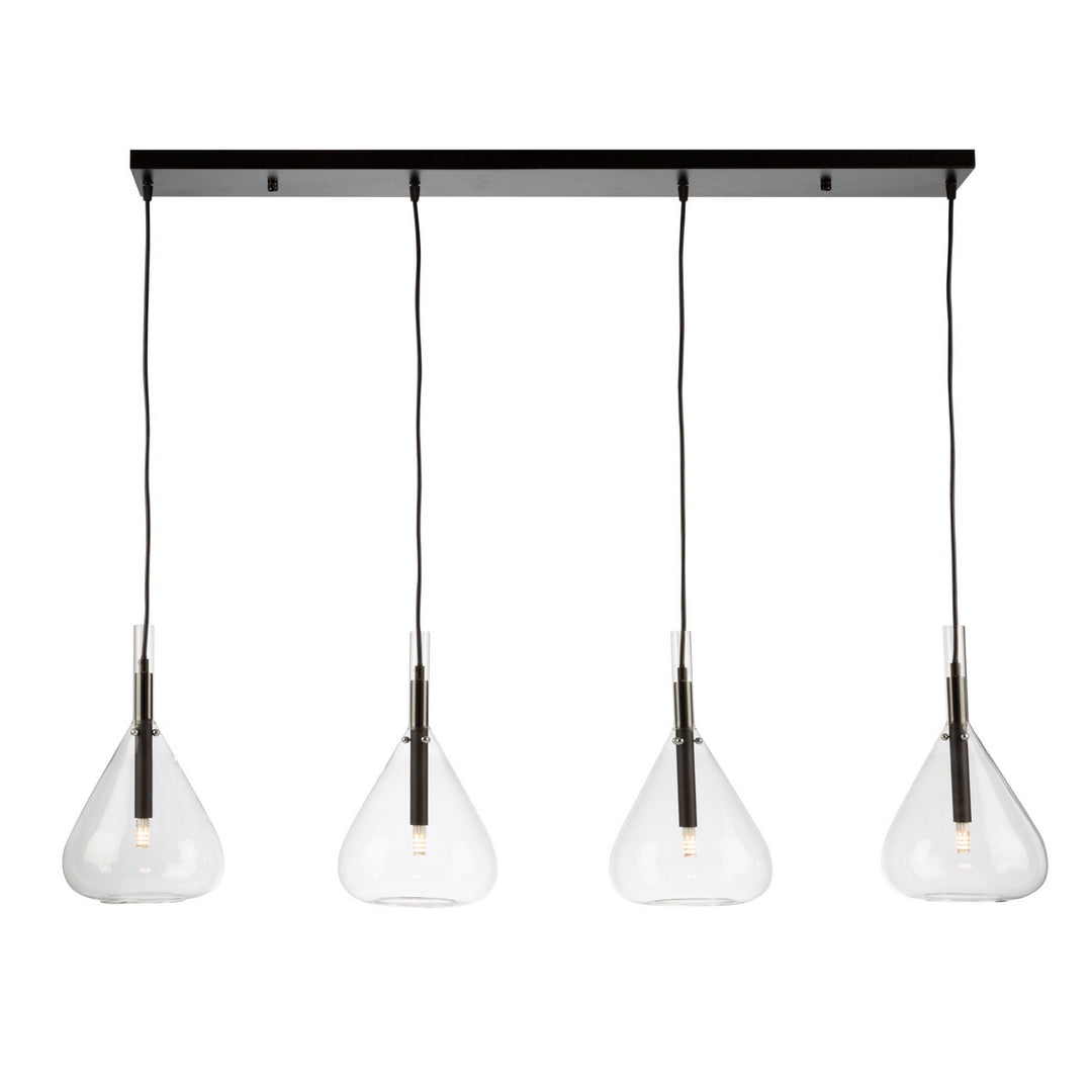 Conic Four Light Island Pendant in Black - available from The Lighting Shoppe, trusted by Canadian homeowners