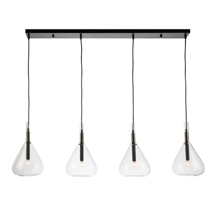 Artcraft Canada - AC11164BK - Four Light Island Pendant - Conic - Black