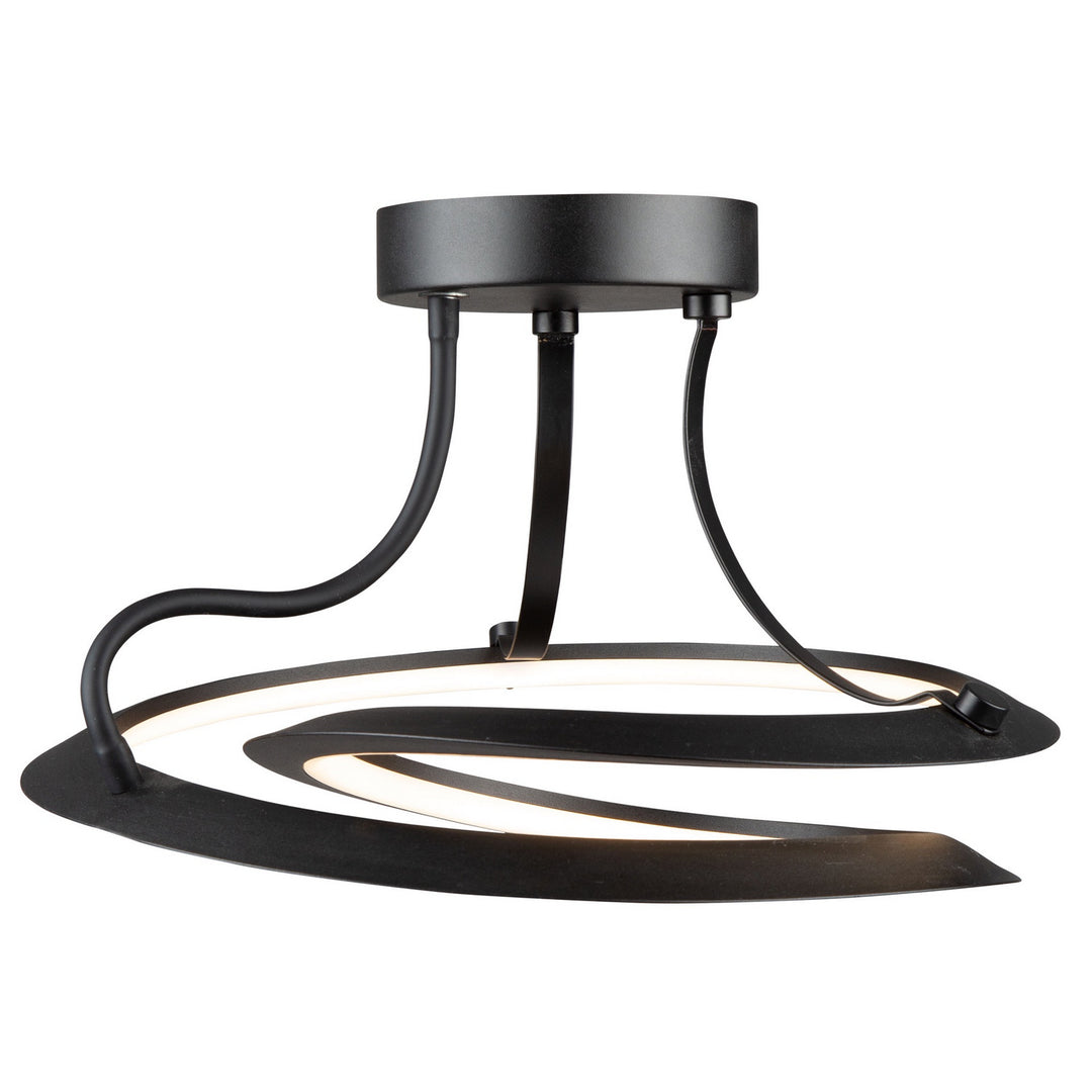 Ara LED Semi-Flush Mount in Black - available from The Lighting Shoppe, trusted by Canadian homeowners