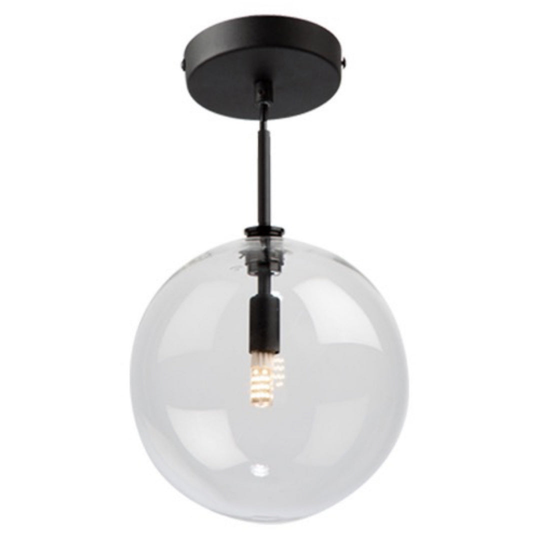 Pinpoint One Light Semi-Flush Mount in Black - available from The Lighting Shoppe, trusted by Canadian homeowners