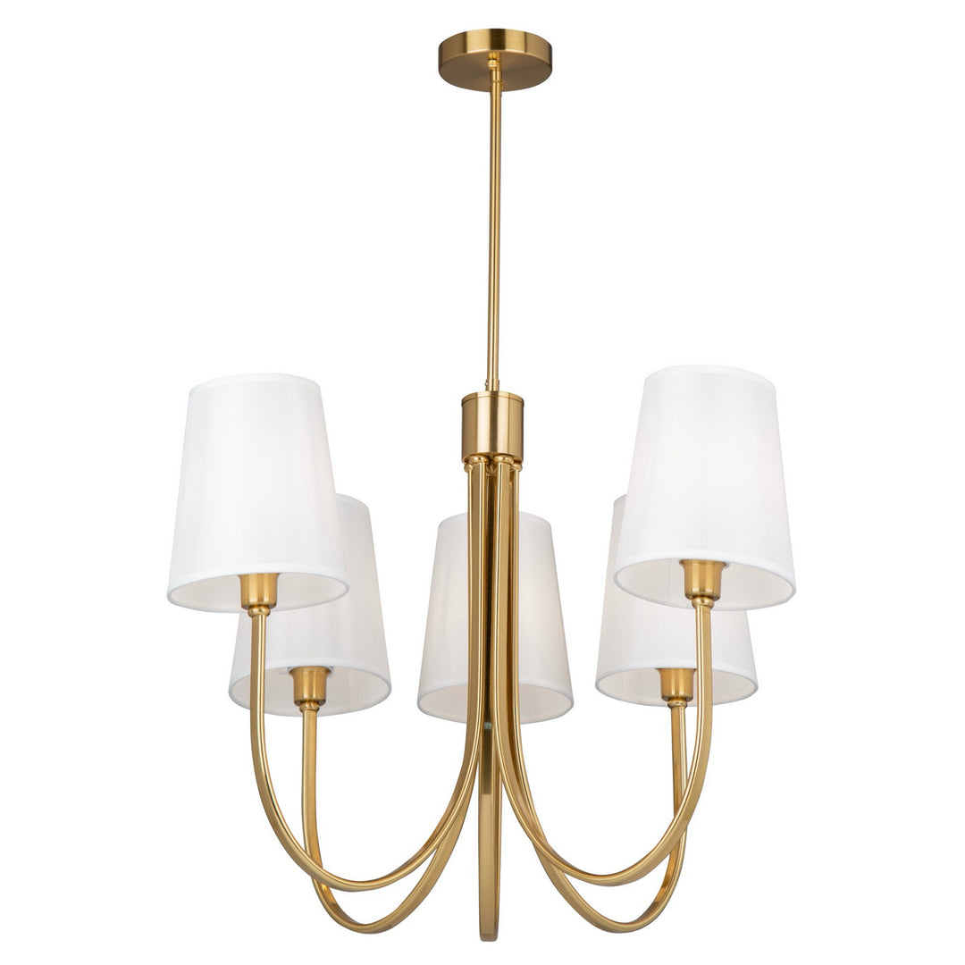 Rhythm Five Light Chandelier in Brushed Gold - available from The Lighting Shoppe, trusted by Canadian homeowners