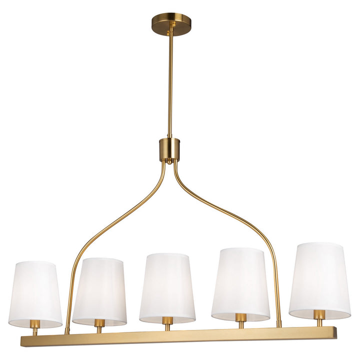 Artcraft Canada - SC13336BG - Five Light Island Pendant - Rhythm - Brushed Gold