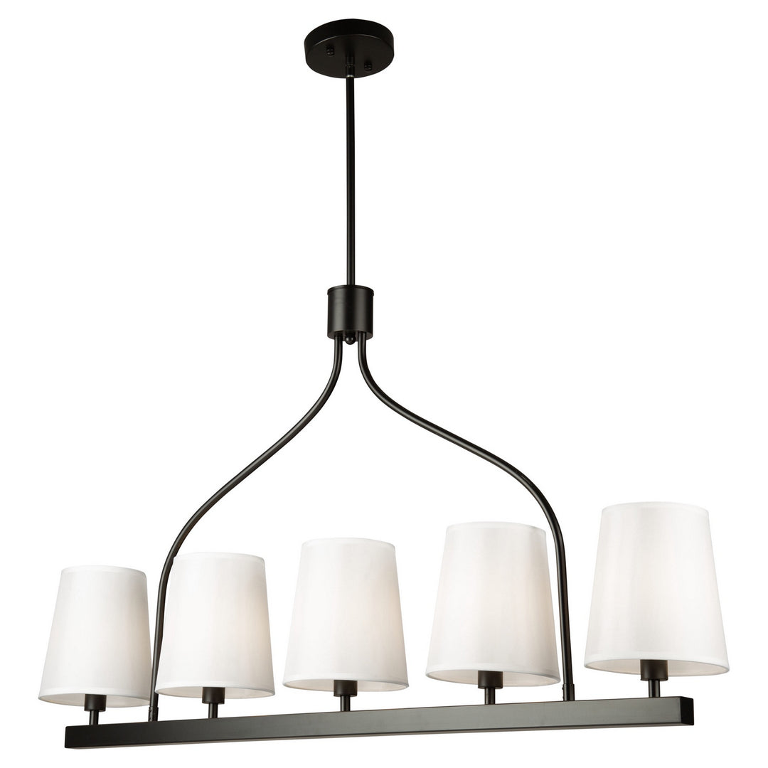 Artcraft Canada - SC13336BK - Five Light Island Pendant - Rhythm - Black