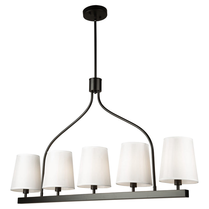 Artcraft Canada - SC13336BK - Five Light Island Pendant - Rhythm - Black