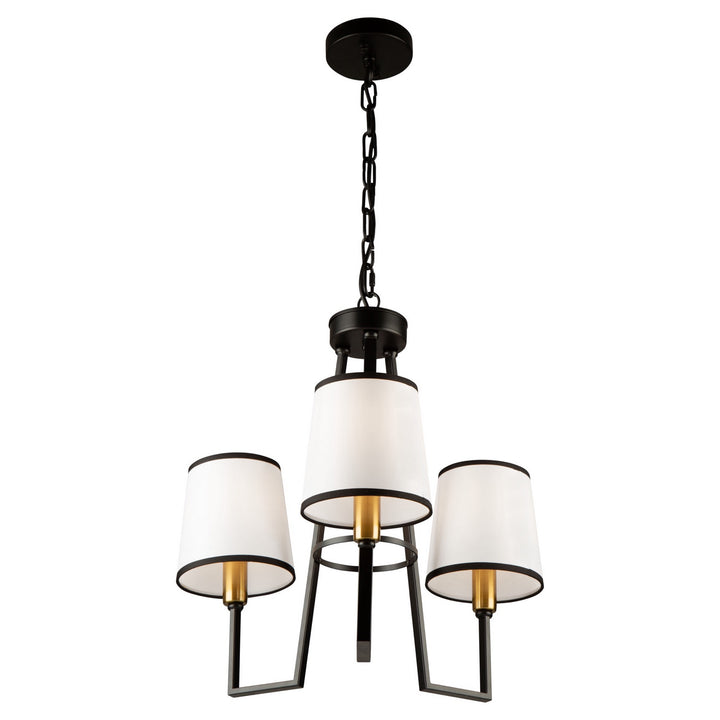 Artcraft Canada - SC13343BK - Three Light Chandelier - Coco - Gold, Black