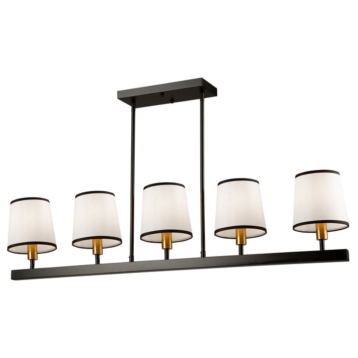 Artcraft Canada - SC13346BK - Five Light Island Pendant - Coco - Gold, Black