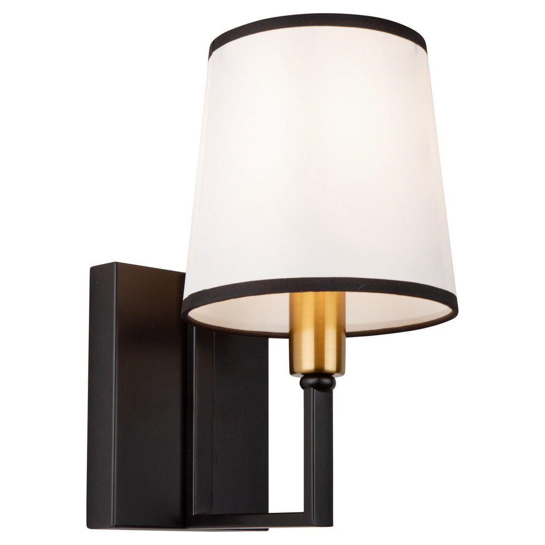 Coco One Light Wall Sconce in Gold, Black - available from The Lighting Shoppe, trusted by Canadian homeowners