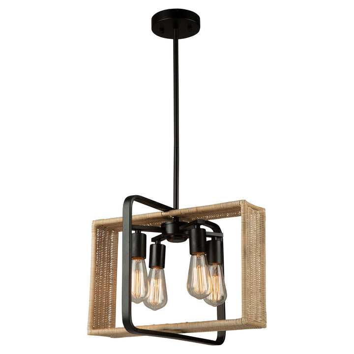 Artcraft Canada - AC11714BK - Four Light Pendant - Perris - Black