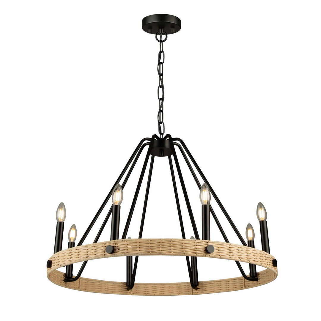 Artcraft Canada - AC11718BK - Eight Light Chandelier - Perris - Black
