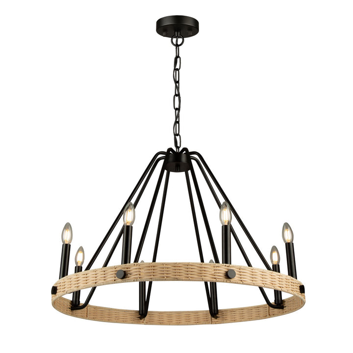 Artcraft Canada - AC11718BK - Eight Light Chandelier - Perris - Black