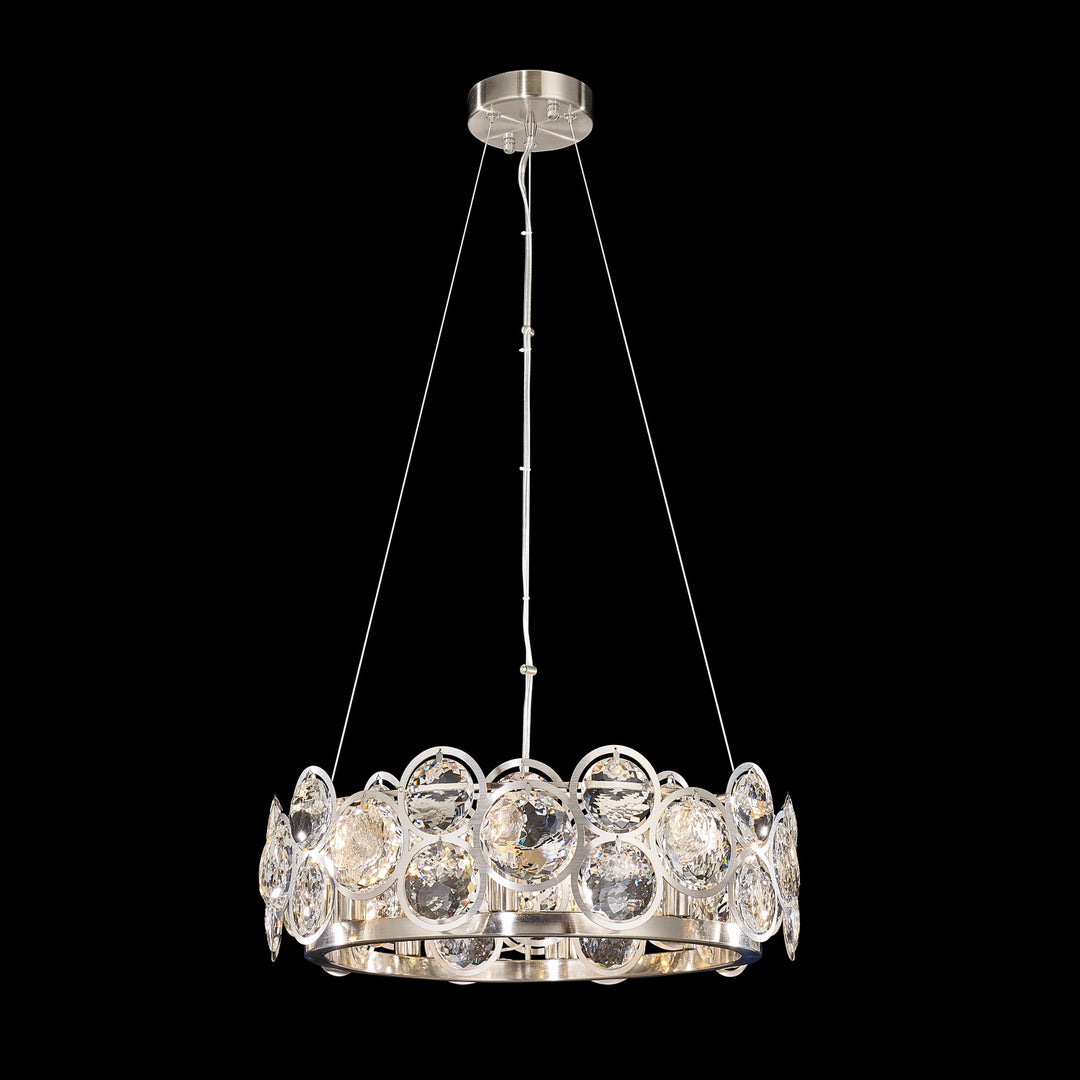 Verona Eight Light Chandelier in Satin Nickel - available from The Lighting Shoppe, trusted by Canadian homeowners