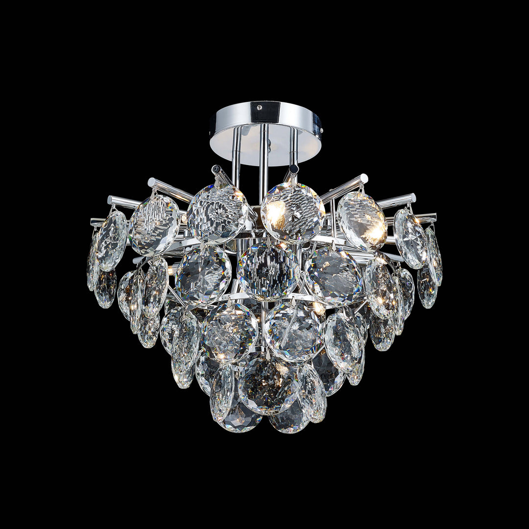 Palermo 12 Light Semi Flush Mount in Chrome - available from The Lighting Shoppe, trusted by Canadian homeowners