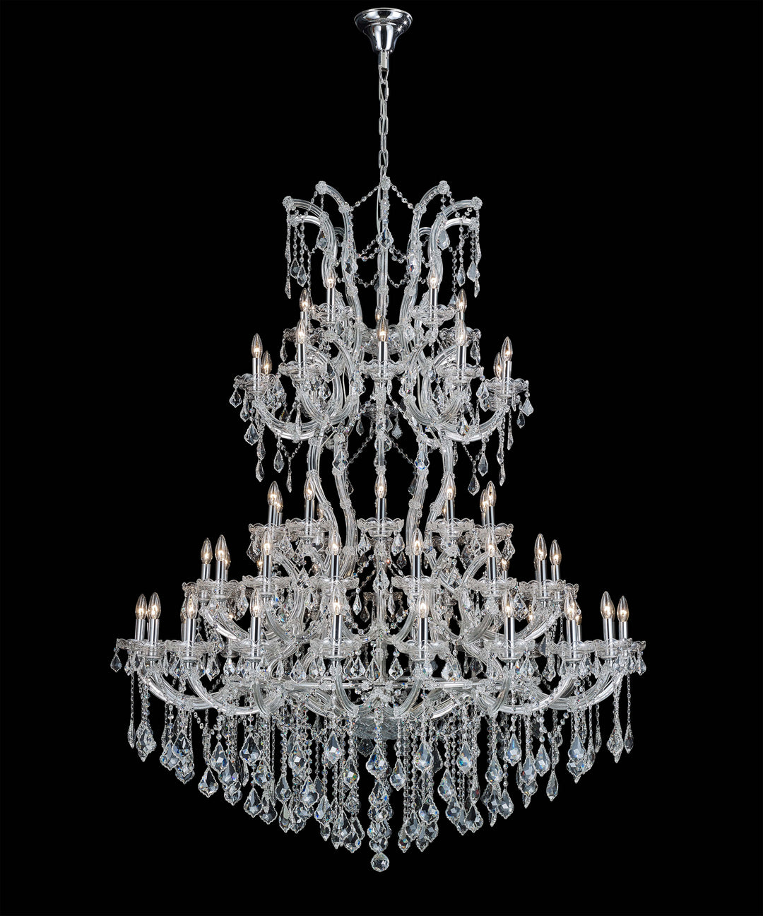 Maria Teresa Classic 61 Light Chandelier in Chrome - available from The Lighting Shoppe, trusted by Canadian homeowners