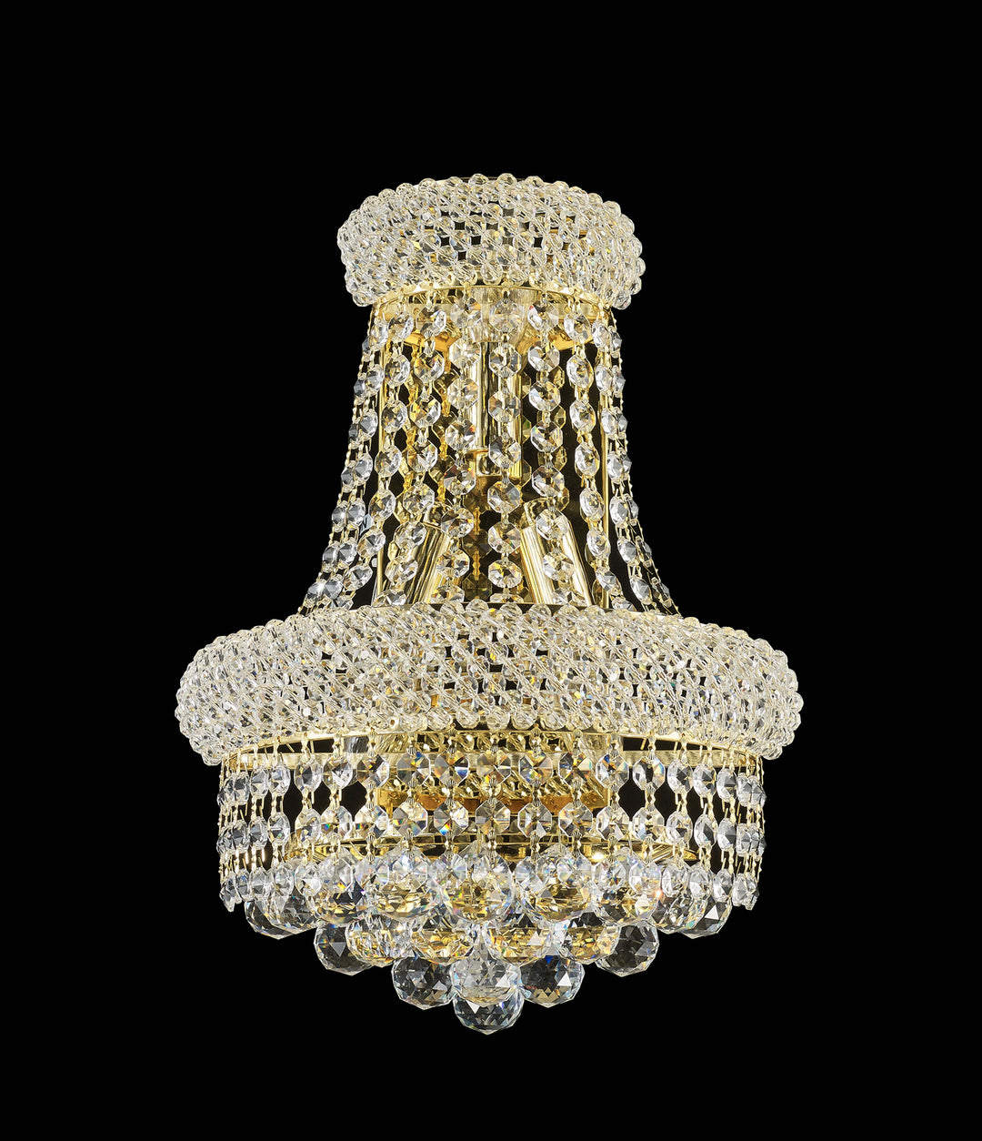 Empire Three Light Wall Sconce in Gold - available from The Lighting Shoppe, trusted by Canadian homeowners