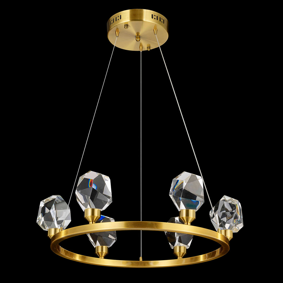 Rock Crystal LED Pendant in Antique Brass - available from The Lighting Shoppe, trusted by Canadian homeowners