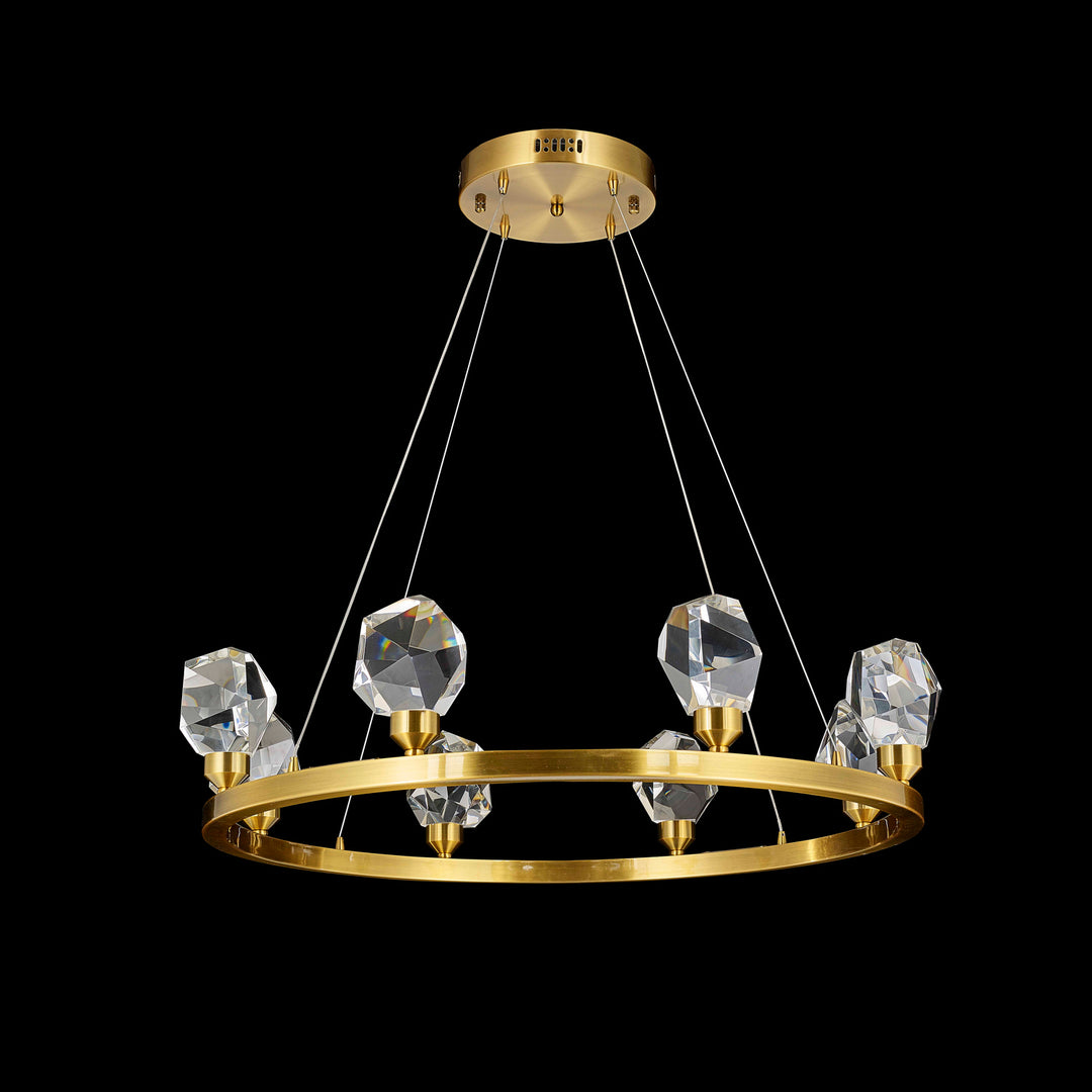 Rock Crystal LED Pendant in Antique Brass - available from The Lighting Shoppe, trusted by Canadian homeowners