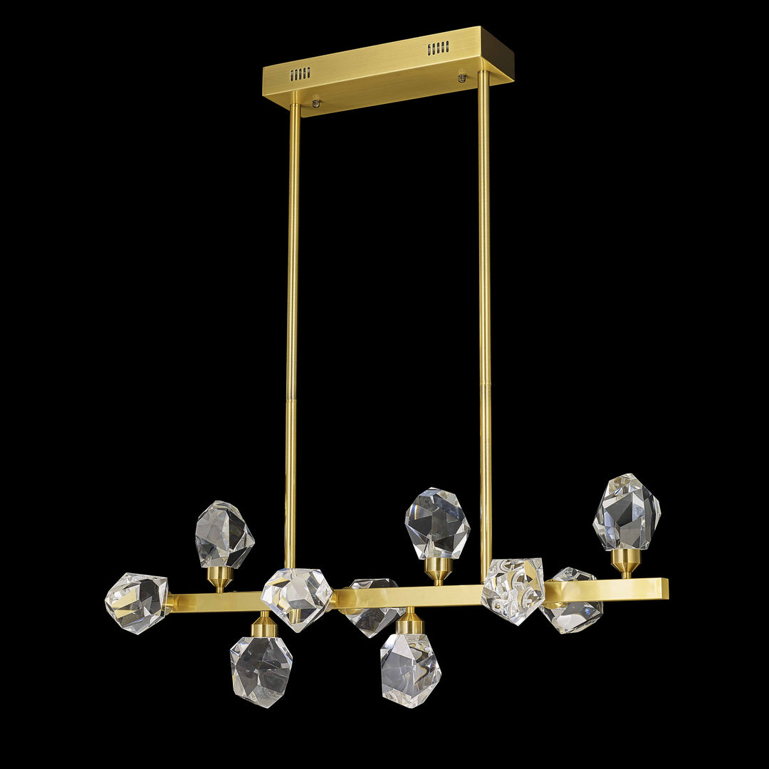 Rock Crystal LED Pendant in Antique Brass - available from The Lighting Shoppe, trusted by Canadian homeowners