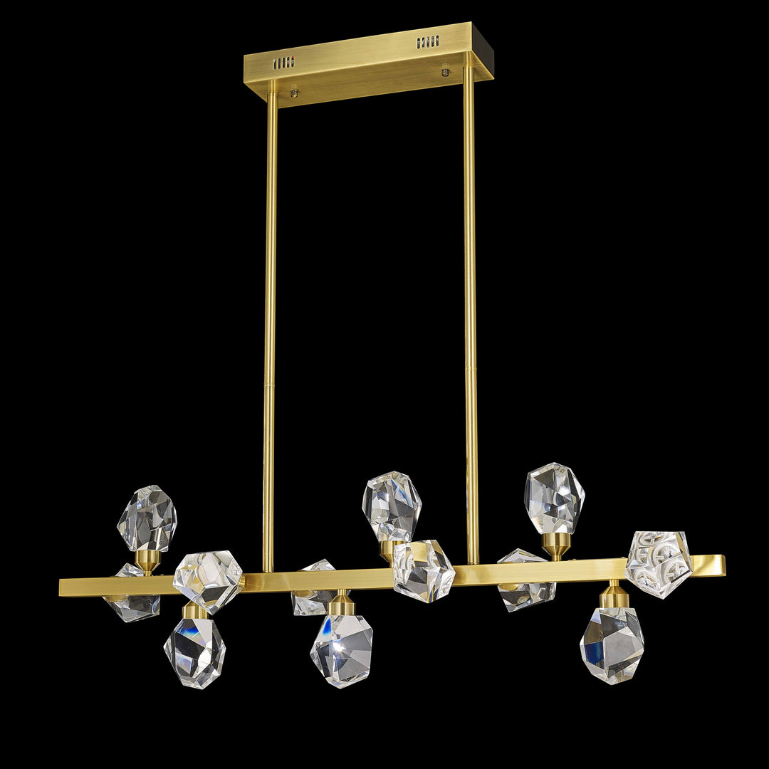 Rock Crystal LED Pendant in Antique Brass - available from The Lighting Shoppe, trusted by Canadian homeowners