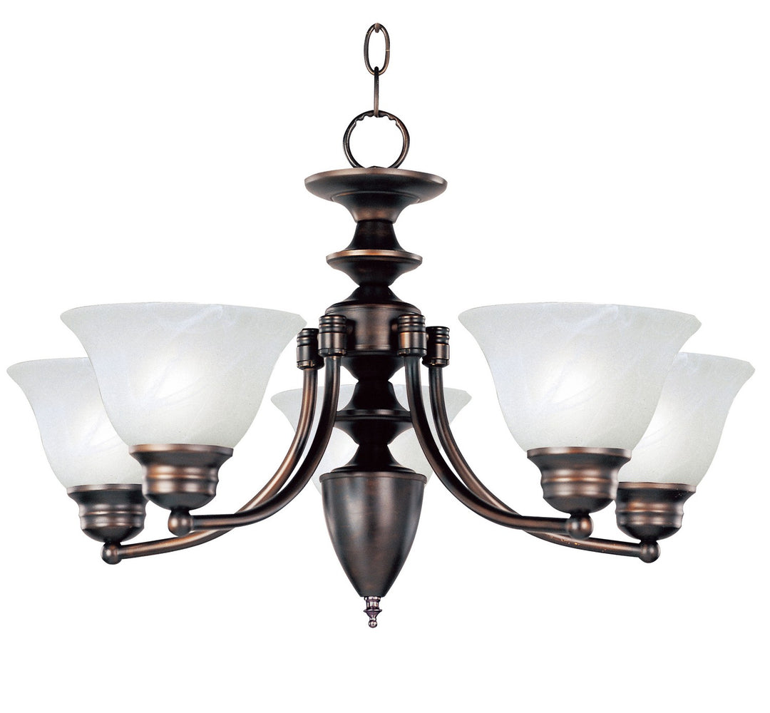 Maxim - 2699MROI - Five Light Chandelier - Malaga - Oil Rubbed Bronze