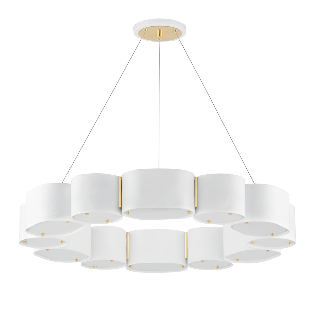 Corbett Lighting Canada - 393-30-SWH/VB - 12 Light Chandelier - Opal - Soft White/Vintage Brass