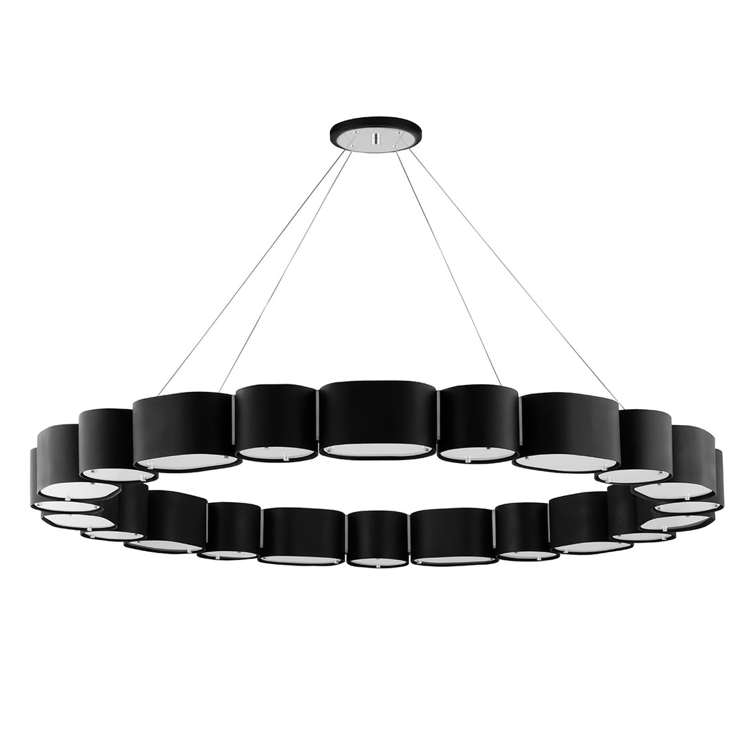 Corbett Lighting Canada - 393-50-SBK/SS - 22 Light Chandelier - Opal - Soft Black/Stainless Steel