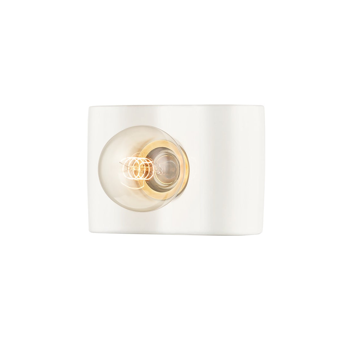 Jillian One Light Bath and Vanity in Ceramic White - available from The Lighting Shoppe, trusted by Canadian homeowners