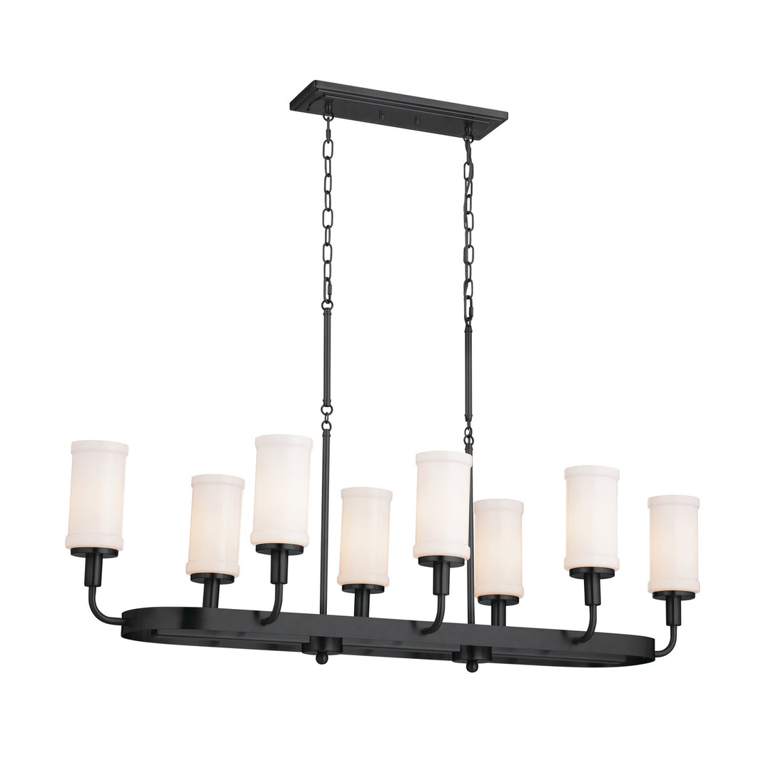Kichler Canada - 52453BKT - Eight Light Linear Chandelier - Vetivene - Textured Black