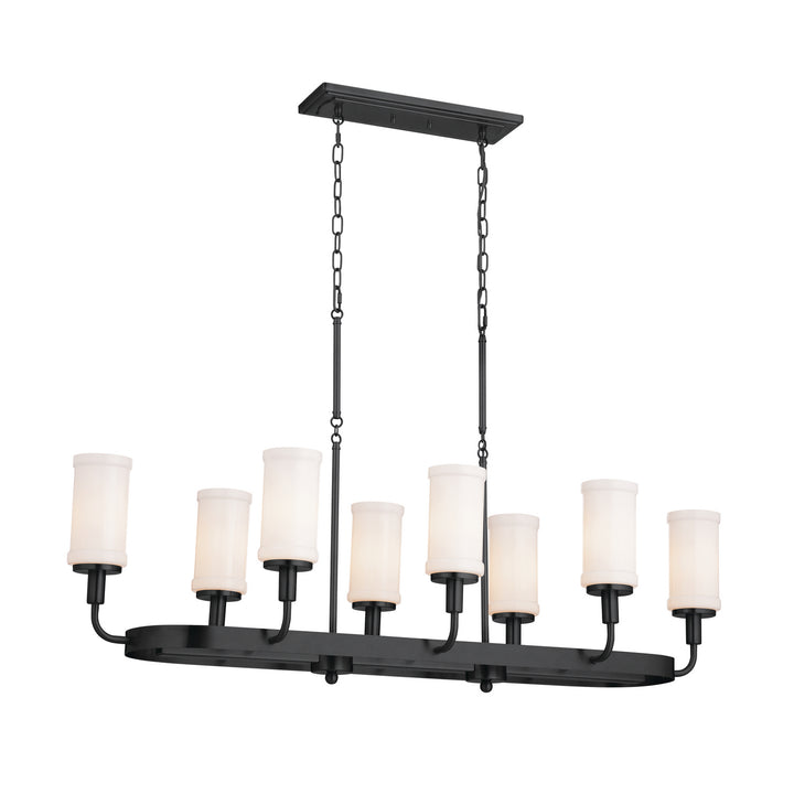 Kichler Canada - 52453BKT - Eight Light Linear Chandelier - Vetivene - Textured Black