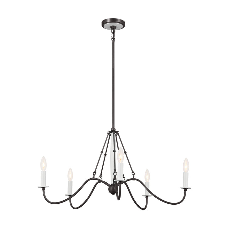 Kichler Canada - 52455AVI - Five Light Chandelier - Freesia - Anvil Iron